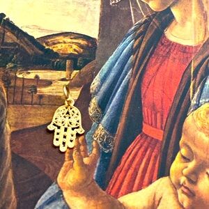 5/$10❤️❤️❤️NEW ROSE GOLD TONED ALLOY FILIGREE HAMSA HAND CHARM PENDANT